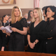 Anne-Marie Duff, Saise Quinn, Sharon Horgan, Eva Birthistle, Sarah Greene, and Eve Hewson in Bad Sisters